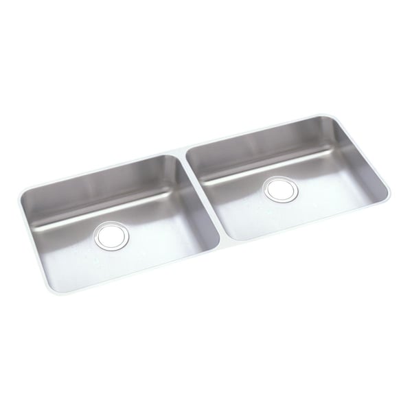 Lustertone Stainless Steel 41-3/4 X 18-1/2 X 4-7/8 Equal Double Bowl Undermount Ada Sink